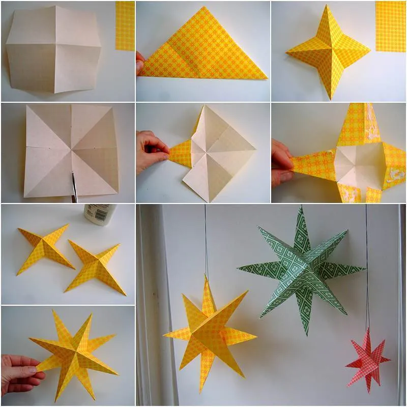 3D-звездочка из бумаги к Новому году