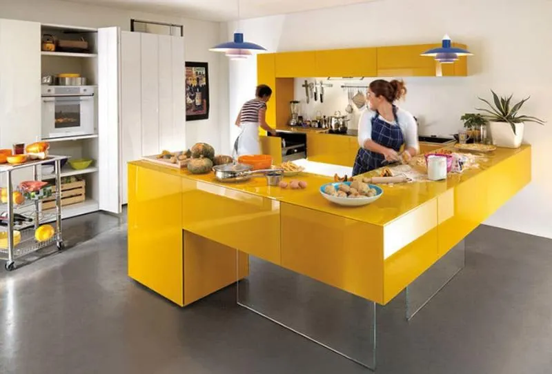 Кухни в желтом цвете 1