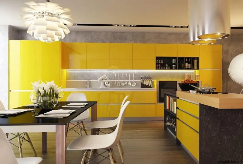 Кухни в желтом цвете 3