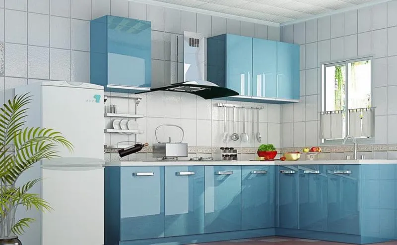 Кухня в голубом цвете 1