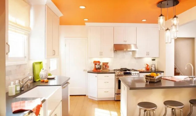 Кухня в оранжевом цвете 2
