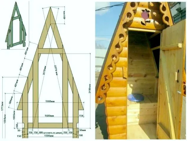 Деревянный туалет для дачи: как построить своими руками + фото на участке