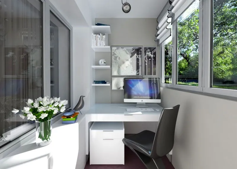 Дизайн кабинета, кроме стола, может дополняться другими функциональными предметами