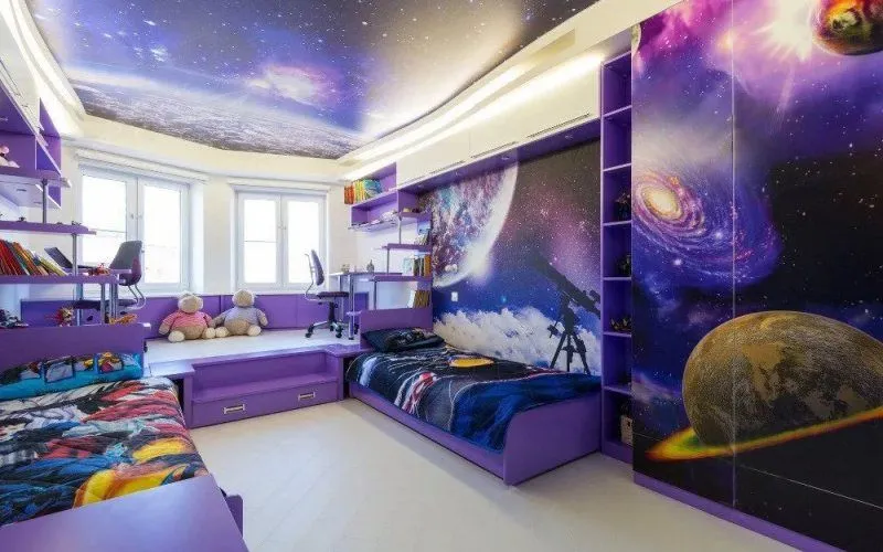 Какую тему для оформления детской комнаты выбрать - Космическая тема