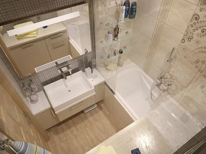 Не стоит пренебрегать классическими приёмами, которые используются при отделки ванной комнаты.