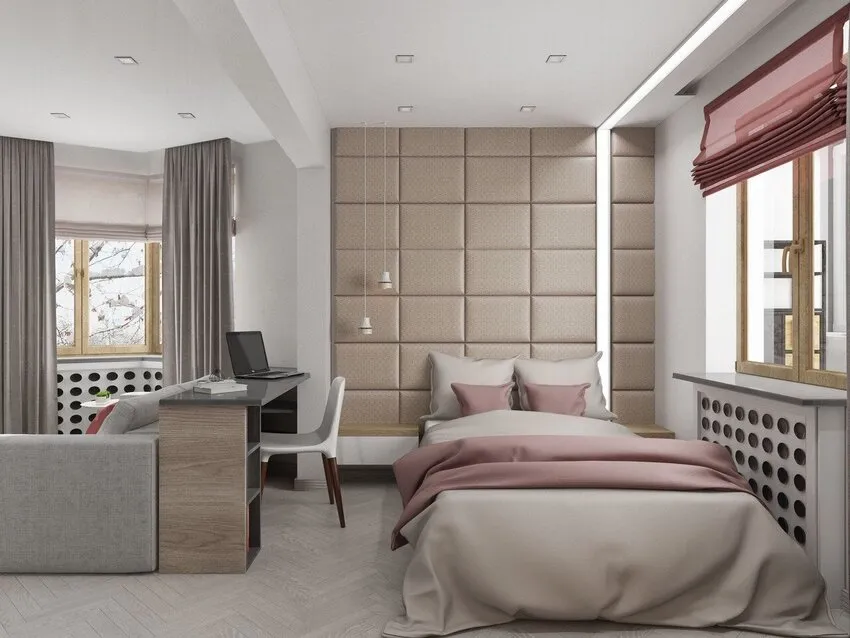 Дизайн спальни-гостиной [90+ фото] — правила и идеи зонирования