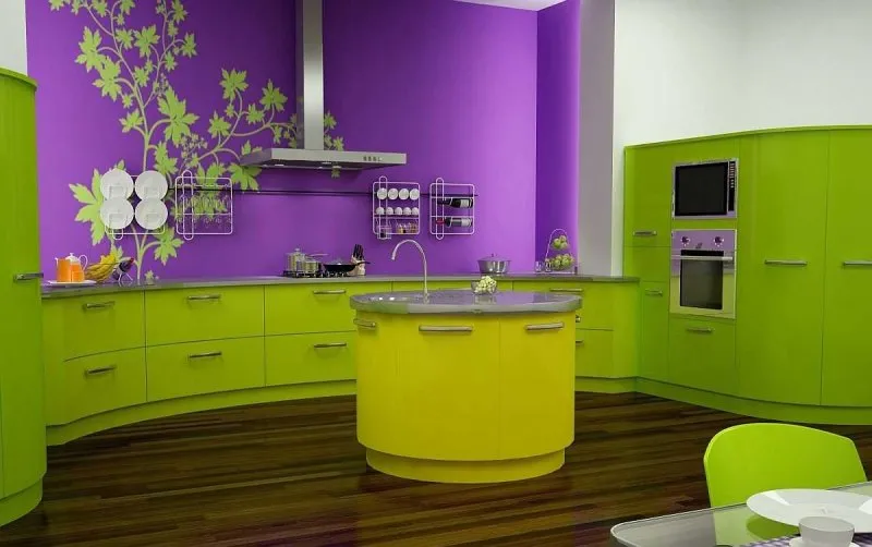 Кухни в фиолетовом цвете сочетание цветов