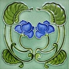Новости Motifs Art Nouveau, Azulejos Art Nouveau, Art Nouveau Tiles, Art Nouveau Design, Design Art, Antique Tiles, Antique Art, Ceramic Decor, Ceramic Art