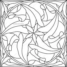 eskizy-risunkov-vitrazhej-1 Stained Glass Quilt, Faux Stained Glass, Stained Glass Designs, Stained Glass Panels, Stained Glass Patterns, Mosaic Patterns, Colouring Pages, Adult Coloring Pages, Coloring Books