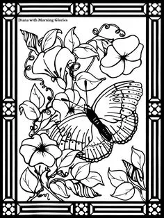 b7c3fcbbcdaab50737c5f4a3211a4c95 Dover Coloring Pages, Coloring Pages To Print, Free Printable Coloring Pages, Butterfly Coloring Page, Mandalas Drawing, Dover Publications, Coloring Pictures