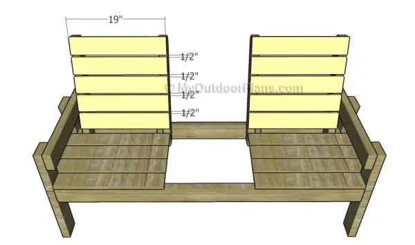 двухместная скамейка со столиком