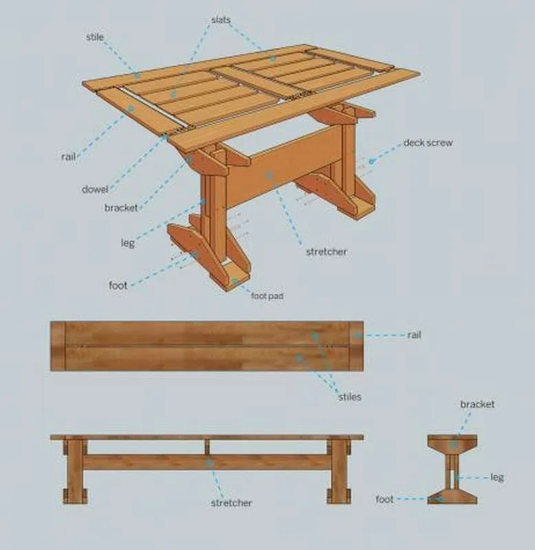  как сделать скамейки стол для дачи