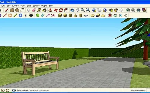 ландшафтный дизайн Google SketchUp