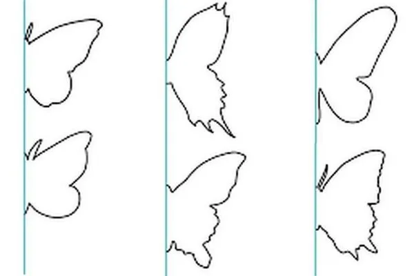 Трафареты бабочек для декора