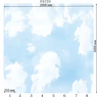 Панель Потолочная панель ПВХ Panda 04124 Небо панно 3000х250х8 мм комплект 8 шт для коридора