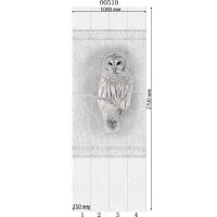 Панель Стеновая панель ПВХ Panda 00510 Белые кружева Сова 2700х250х8 мм комплект 4 шт для коридора
