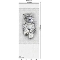 Стеновая панель ПВХ Panda 00550 Белые кружева Барс 2700х250х8 мм комплект 4 шт для коридора