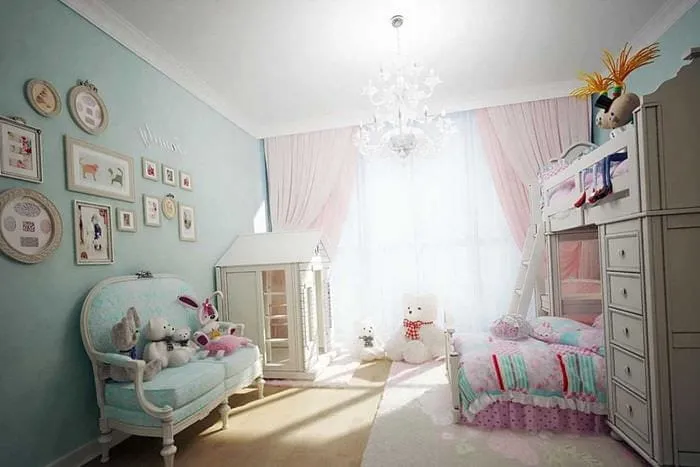 вариант красивого дизайна спальни для девочки