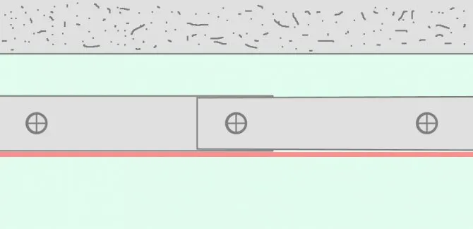 Стыковка направляющего профиля внахлёст