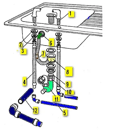 схема подключения мойки на кухне