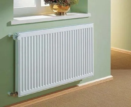 Пример традиционной установки радиатора