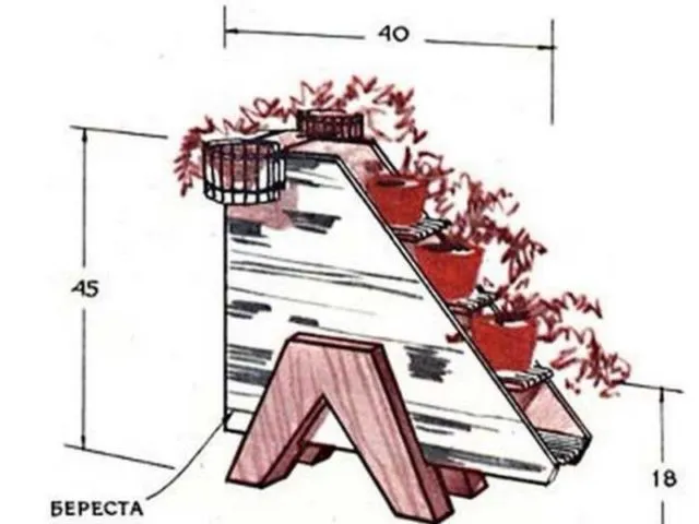 Деревянная подставка для цветов своими руками: напольная, фото