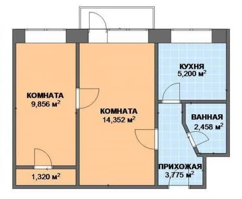 Перепланировка двухкомнатной хрущевки распашонка. Сделать две детские комнаты из одной