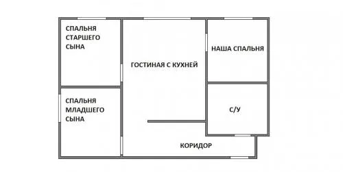 Перепланировка двухкомнатной хрущевки распашонка. Сделать две детские комнаты из одной