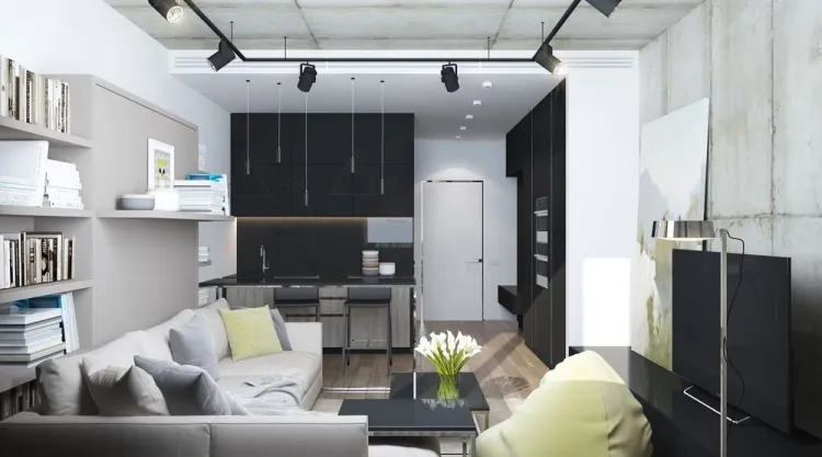 6 идей дизайна квартиры-студии 30 кв.м. с фото