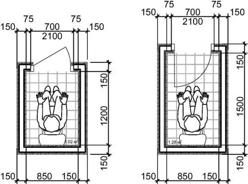 Минимальные размеры санузла с душевой кабиной. Какими должны быть размеры туалета в квартире по ГОСТу и СНиПам