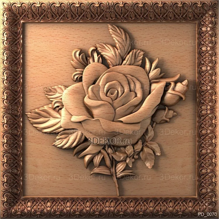 Роза Woodcarving