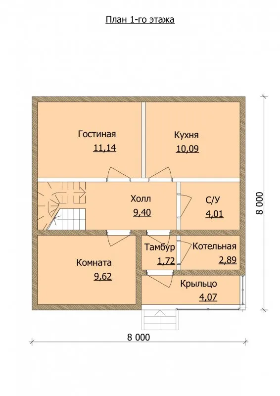 Каркасный дом планировка 6 на 8