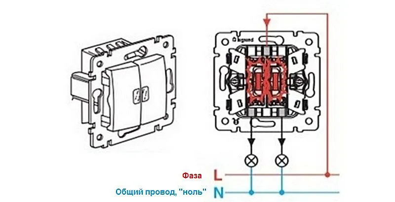 Подключение к контактам при отсутствии заземляющей линии