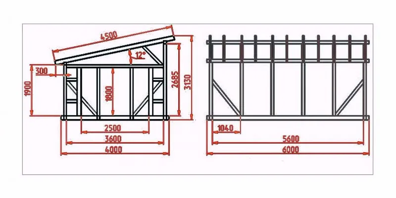 Сарай из мет профиля 4на 2.2