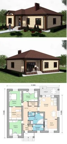 Small Modern House Plans, Modern Barn House, Modern Bungalow House, Beautiful House Plans, Free House Plans, Sims House Plans, Barn Homes Floor Plans, Yankee Barn Homes