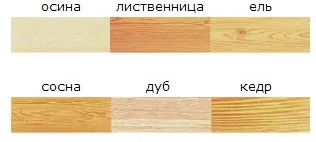 Разные породы древесины