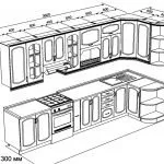 Эскиз угловой кухни