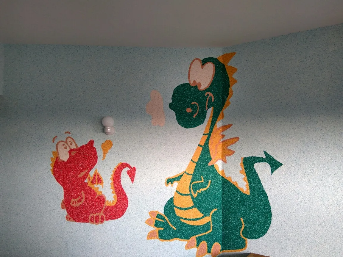 Рисунки жидкими обоями дракон